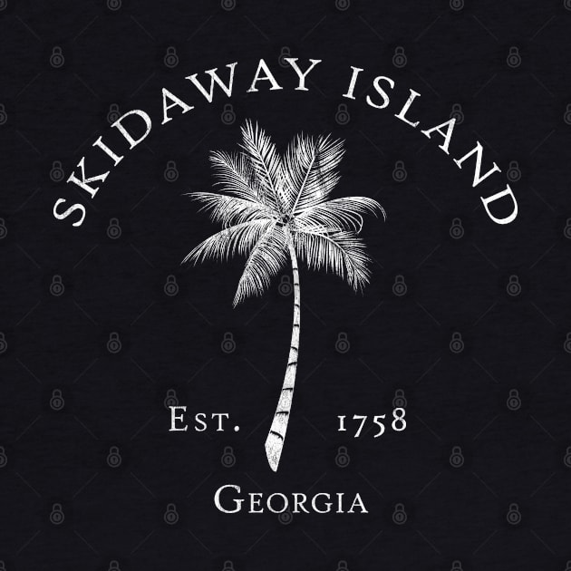 Skidaway Island Georgia Est 1758 vintage palm tree by TGKelly